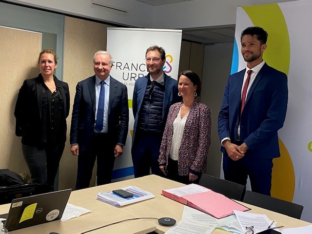 Albin Heuman, directeur de l'Atigip de 2019 à 2025 (à gauche), et Johanna Rolland présidente de France Urbaine (à droite) - mars 2023