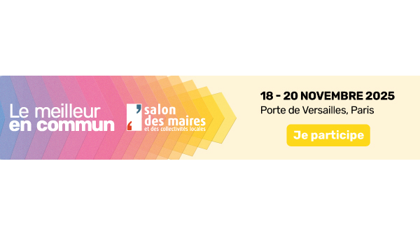 Bannière d'annonce de l'événement du salon des maires du 18 au 20 novembre 2025